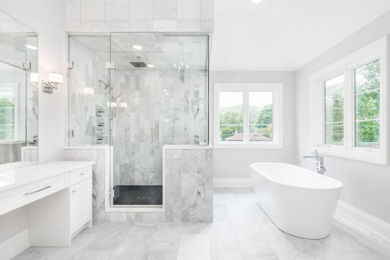 Marble Accented Shower Space
